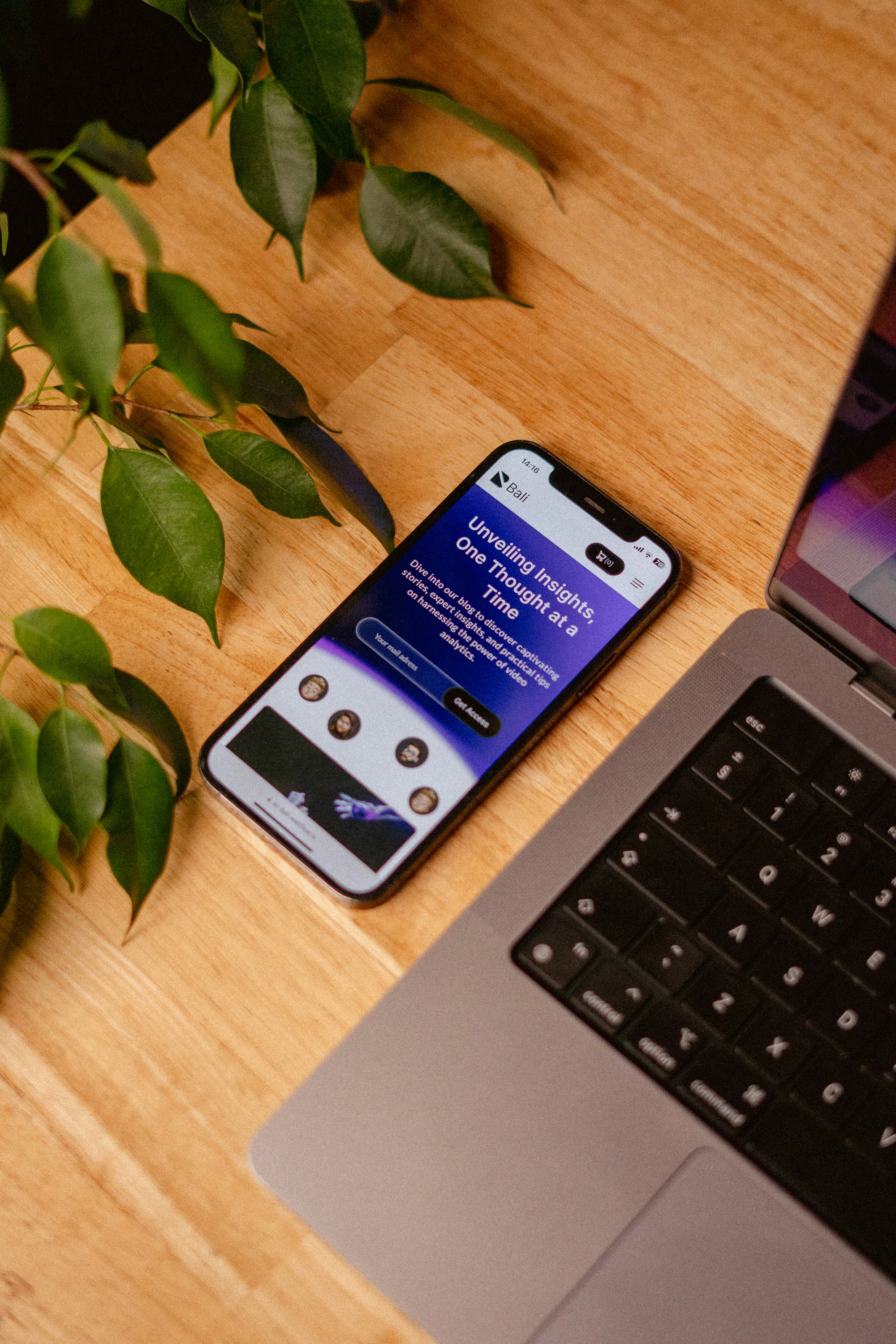 Artistic visualization of a coffee shop website on multiple devices